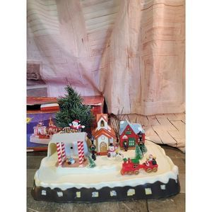 Christmas train Village fiber optic AS IS xmas village decor